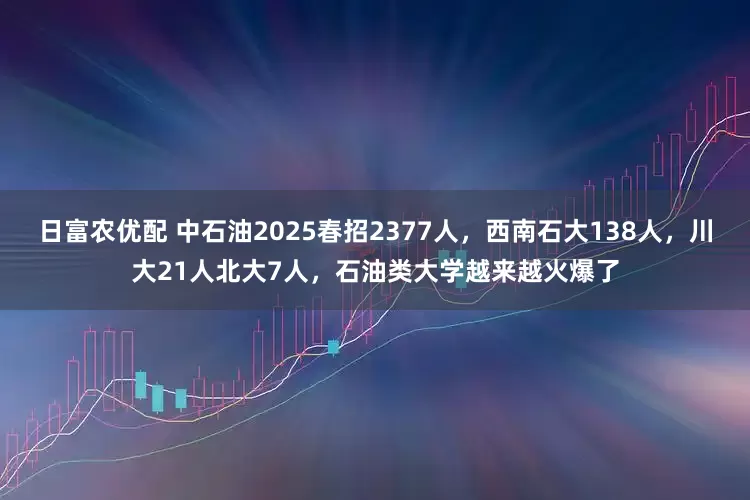 日富农优配 中石油2025春招2377人，西南石大138人，川大21人北大7人，石油类大学越来越火爆了